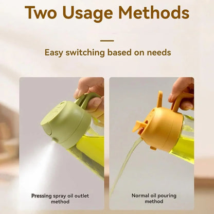2-in-1 Kitchen Oil Sprayer & Brush – Glass Olive Oil Bottle with Anti-Leakage Design