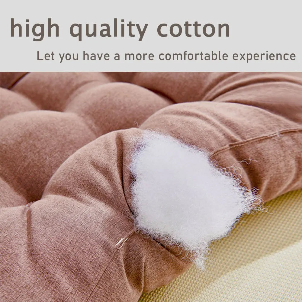Linen Cushion Pearl Cotton Square Stool Backrest Pillow Home Office Computer Chair Protective Mat Seat Pad Buttocks Chair Mat - BeeTrendyShop.COM