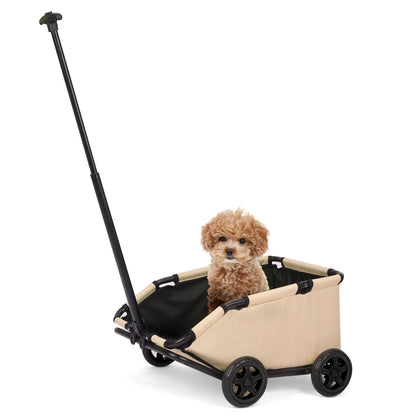 Compact Rotating Pet Stroller - 4-Wheel Foldable for Cats & Small Dogs - BeeTrendyShop.COM