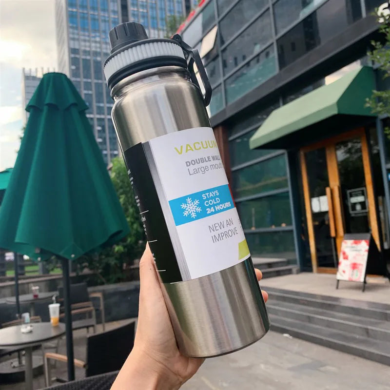 600/800/1000ML Portable Thermos Bottle – 304 Stainless Steel Double Wall Vacuum Flask