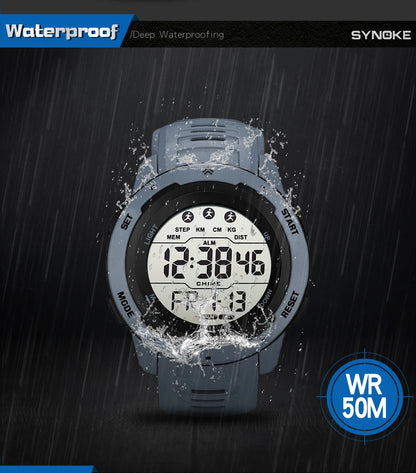 Digital Watches Men Men Numbers Sport Watch 5ATM Waterproof Back Light Round Screen Digital Multifunction Alarm Swimming - BeeTrendyShop.COM