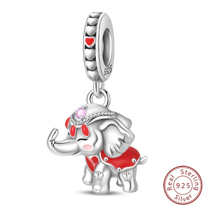 925 Sterling Silver Red Wine, Chili & Dumbbell Charm Bead – Fun DIY Jewelry