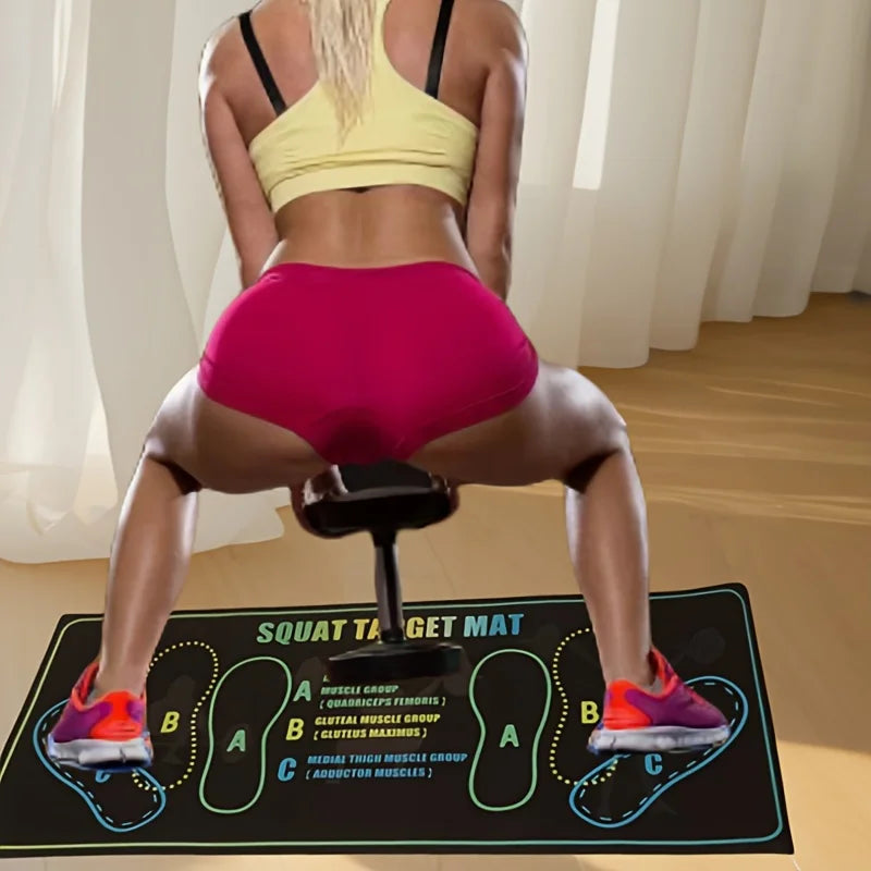 Non-Slip Squat Mat – Durable Two-Color Exercise Mat for Home & Gym Workouts