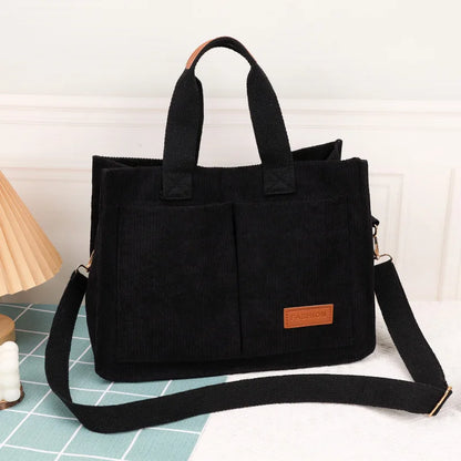 Ladies' handbag, large capacity new fashionable canvas shoulder bag, crossbody bag, commuting bag  zwq - BeeTrendyShop.COM