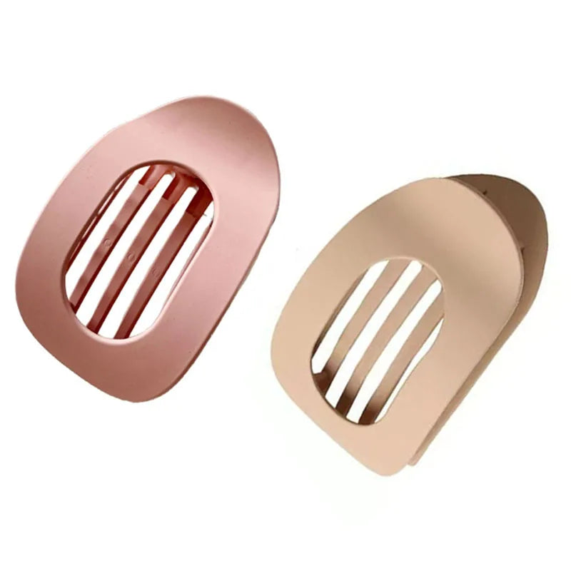 Flat Hair Claw Clip – French Korean Style Leopard Top Clip for Women