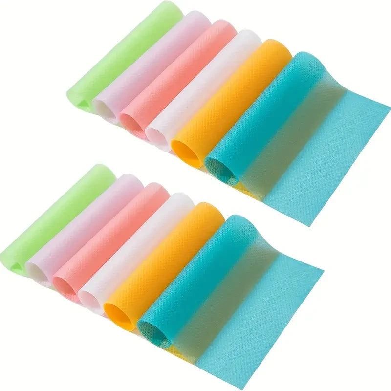 Cabinet & Refrigerator Liner Mats – Cuttable Moisture-Proof Easy-Clean Shelf Mats | 4/8/12pcs