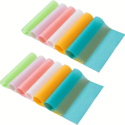 Cabinet & Refrigerator Liner Mats – Cuttable Moisture-Proof Easy-Clean Shelf Mats | 4/8/12pcs