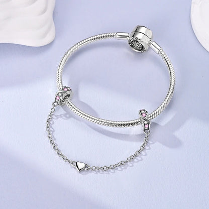 925 Sterling Silver Safety Chain Travel Charm Beads – Aircraft, Earth & Camera