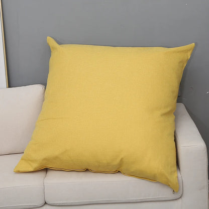 Large Soft Sofa & Bed Backrest Cushion Cover 80CM – Solid Color Washable Huge Pillow Case Protector