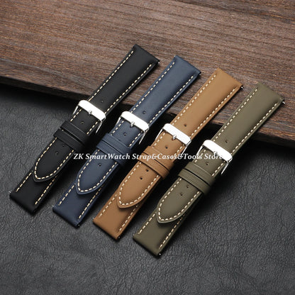 Quick Release Watch Band for Men Women Watchband Retro Cowhide Watch Strap Replacement Belt 18mm 20mm 22mm Vintage Brown Straps - BeeTrendyShop.COM