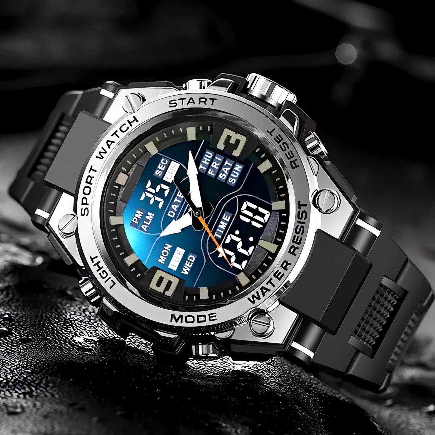 Digital Men Military Watch 50m Waterproof Wristwatch LED Quartz Clock Sport Watch Male Big Watches Men Relogios Masculino