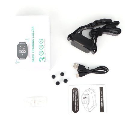 Smart Anti-Bark Dog Collar – HD Display, IP67 Waterproof, Rechargeable with 3 Training Modes