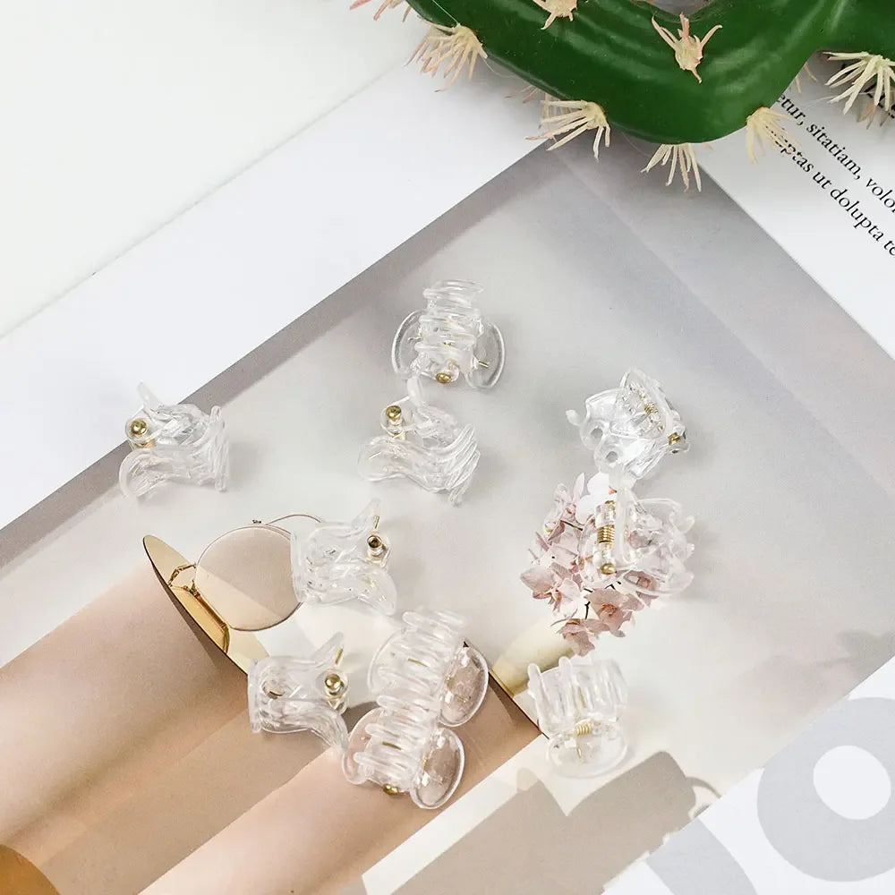 Mini Black Hair Claw Clips Set – Plastic Ponytail Holder for Women, Girls & Kids (10/20/30Pcs)