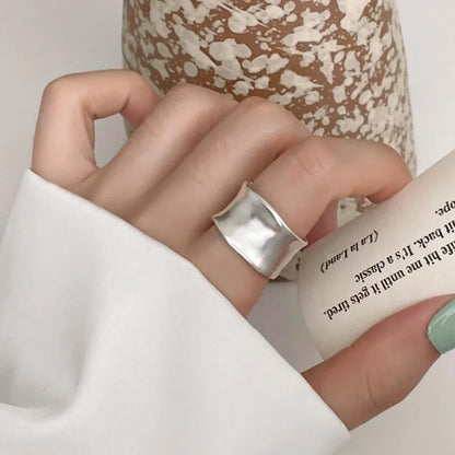 925 Sterling Silver Wide Open Vintage Ring – Handmade Allergy-Free Jewelry