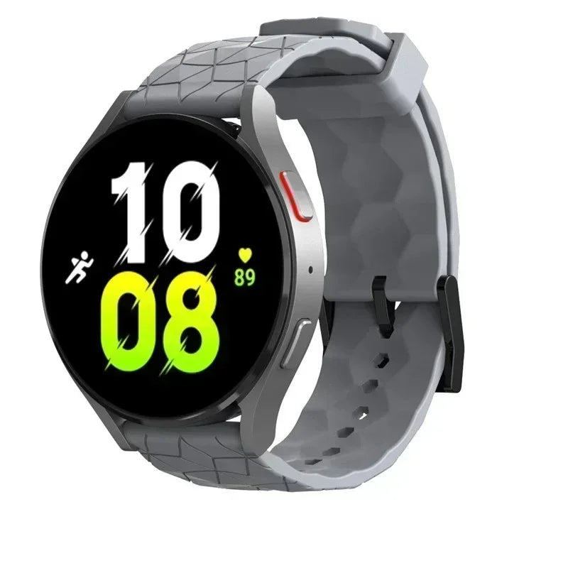 Smartwatch with a gray band on a white background
