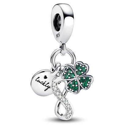 925 Sterling Silver Heart, Flower, Clover & Turtle Charm Bead – DIY Birthday Jewelry