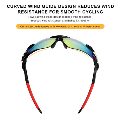 RIDERACE Cycling Sunglasses – UV400 Road & MTB Bike Protection Goggles Unisex