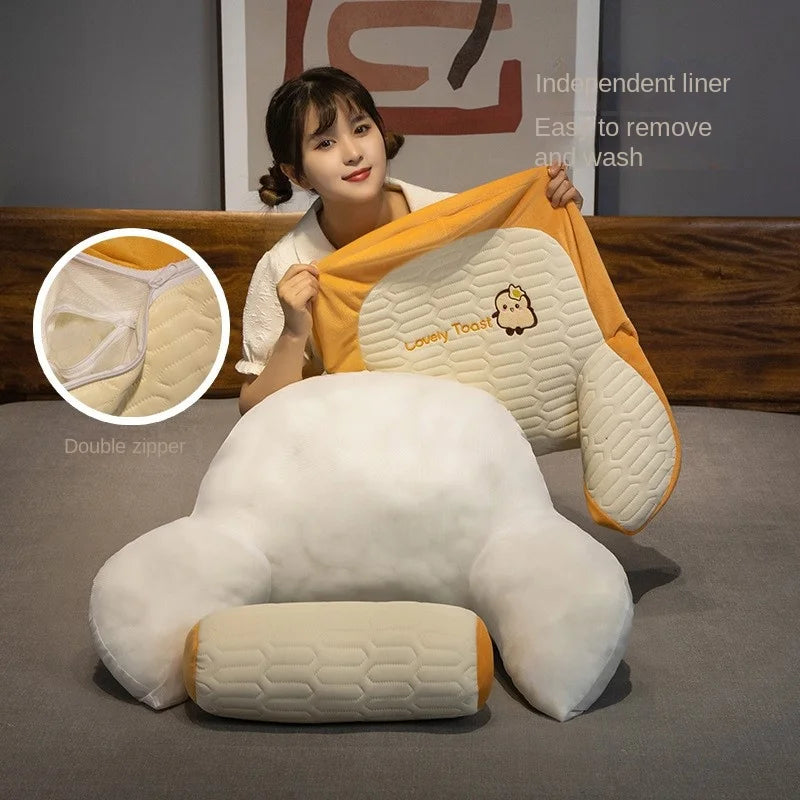 Cute Animal Cartoon Headboard Backrest Cushion – Soft PU Foam Sofa & Bed Reading Pillow | 60x40 & 70x50cm
