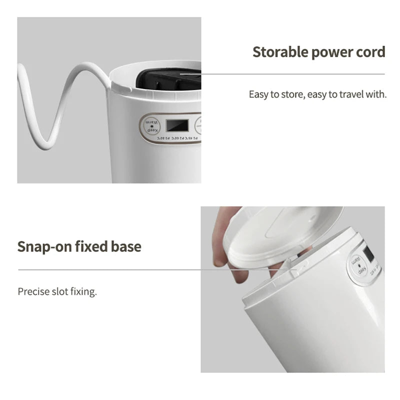 Portable Electric Kettle for Travel – Mini Stainless Steel Water Boiler for Tea & Coffee