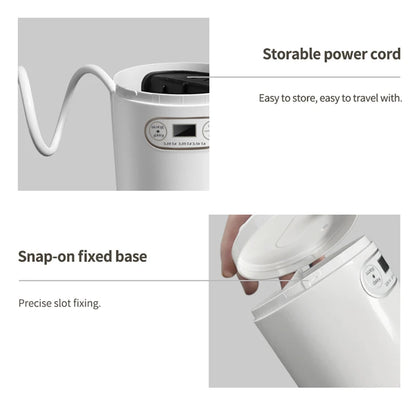 Portable Electric Kettle for Travel – Mini Stainless Steel Water Boiler for Tea & Coffee