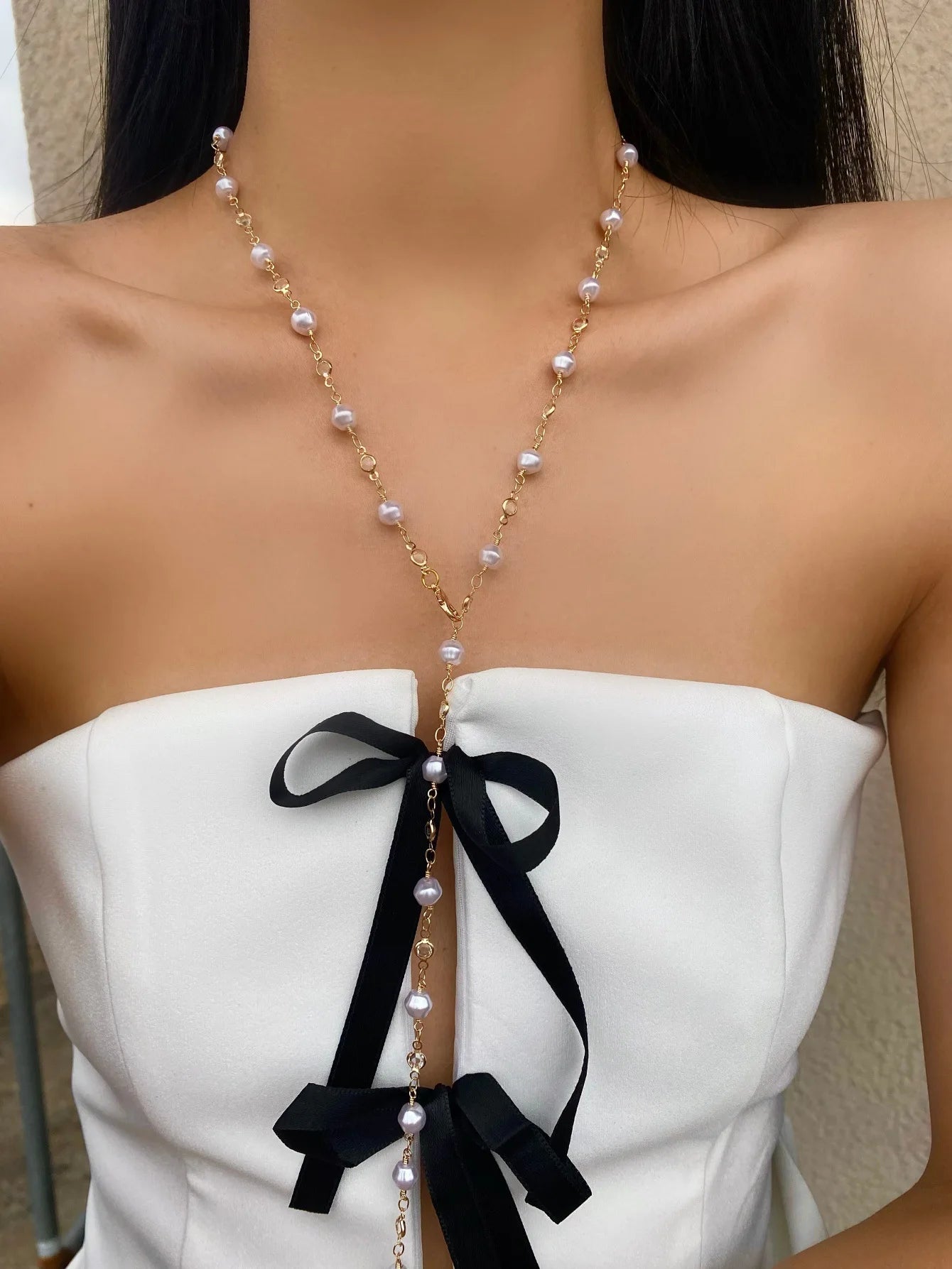 Bohemian Y-Shaped Necklace for Women – Y2K Metal Clavicle Chain Choker