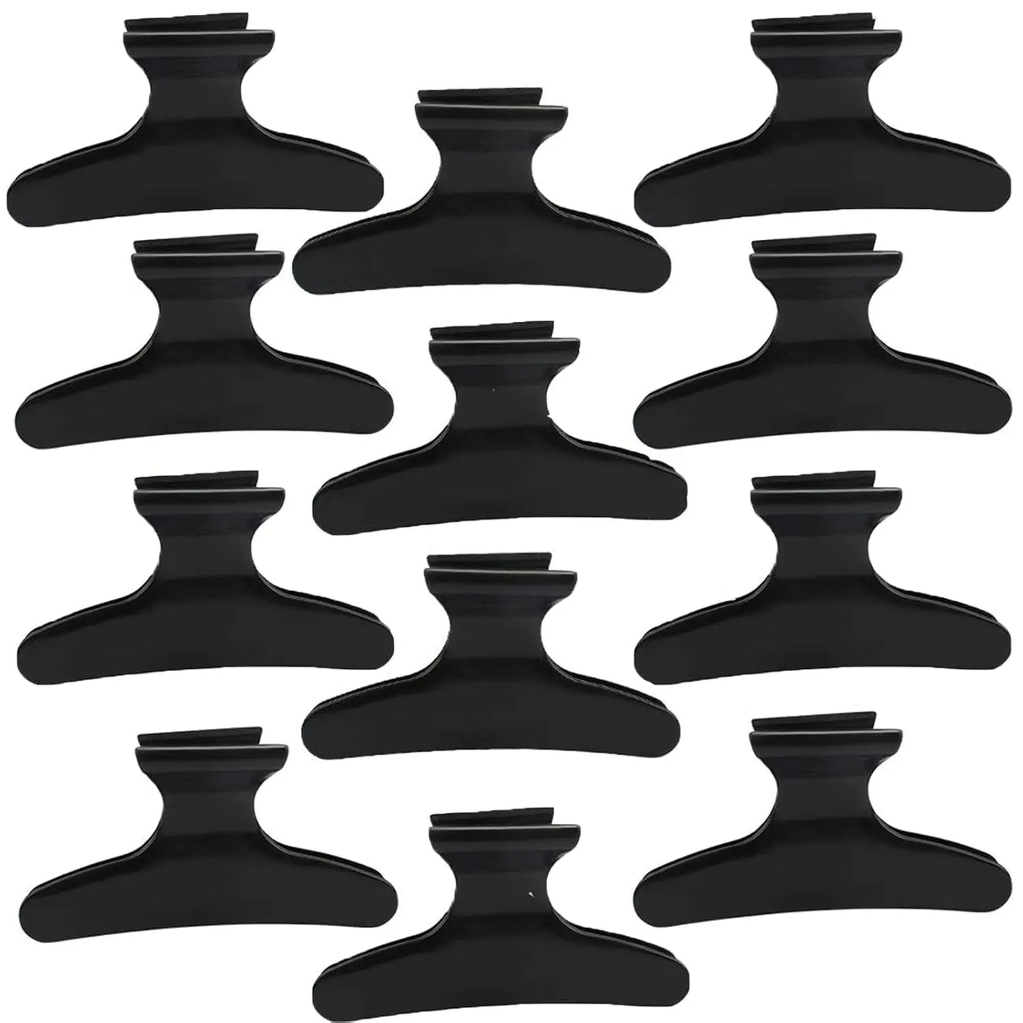 12Pcs Pro Barber Styling Hair Clips Set – Sectioning Clamps for Salon & Home