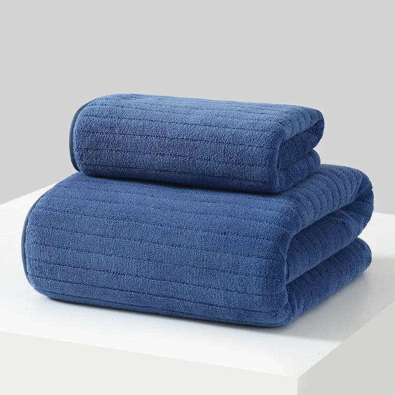 Classic Turkish Towel, Extra Large, Premium Cotton Bath,Thick and Absorbent,Quick-Dry,Ribbed, Luxury Bathroom Towels, 27x55 Inch