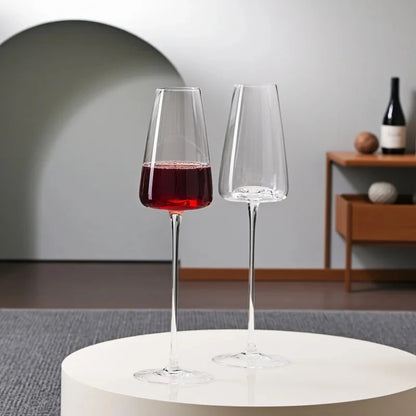 Crystal Wine Goblet Set – 2Pcs Wedding Champagne Flute Stemware