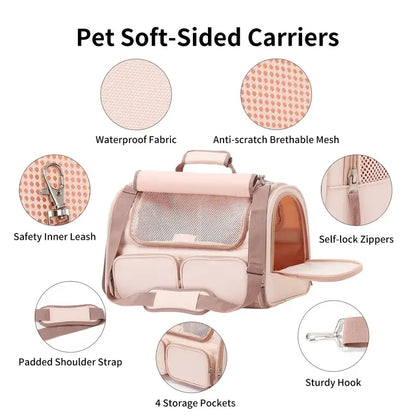 Airline Approved Pet Carrier Bag – Soft-Sided Backpack for Cats & Small Dogs