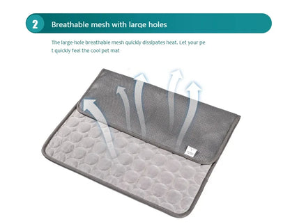 Summer Cooling Mat for Dogs & Cats - Extra Large Pet Cooling Pad - BeeTrendyShop.COM