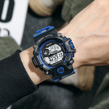 Men's watch digital sports electronic watch multi-function luminous alarm clock men's sports watch clock electronic watch gift - BeeTrendyShop.COM