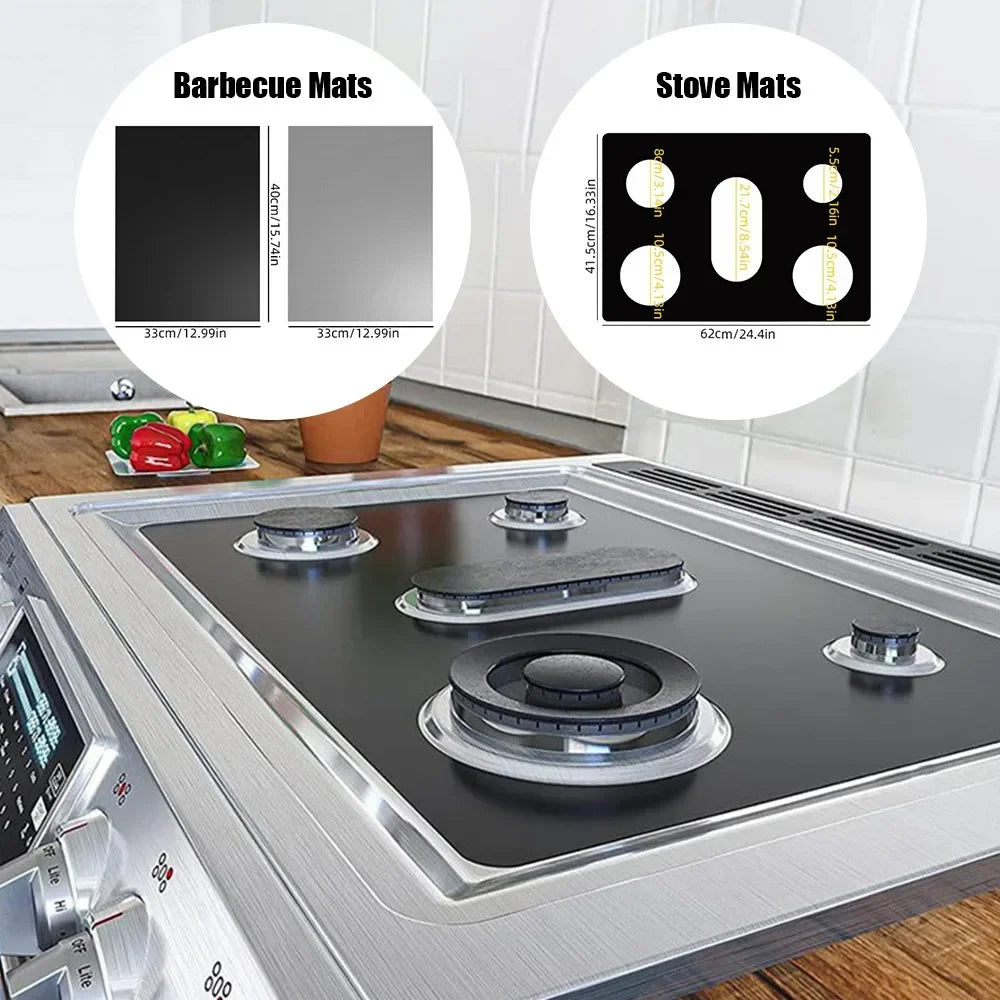 Heat-Resistant Stove Mat – Cuttable Washable Oil-Proof Gas Stove Cleaning Protector Mat