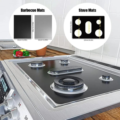 Heat-Resistant Stove Mat – Cuttable Washable Oil-Proof Gas Stove Cleaning Protector Mat