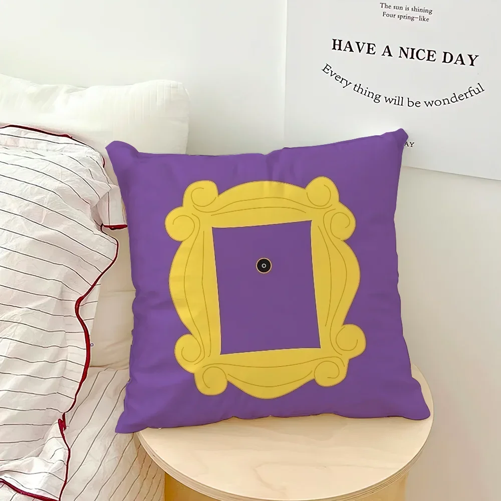 Classic Friends TV Show Cushion Cover – Sofa & Bedroom Headboard Backrest Square Pillowcase