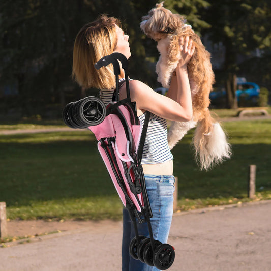 Portable Pet Stroller - Breathable Carrier for Small Dogs & Cats