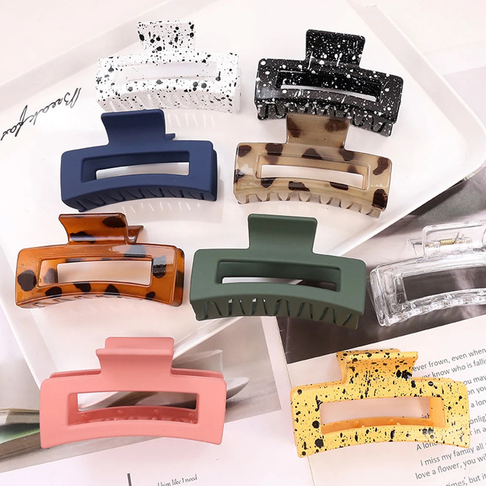 Korean Large Plastic Hair Claw Clip – Fashion Crab Barrette for Women & Girls