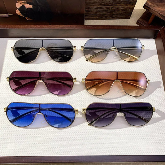 Men's and women's high-end retro fashion sunglasses with large frames suitable outdoor activities driving and sun protection.