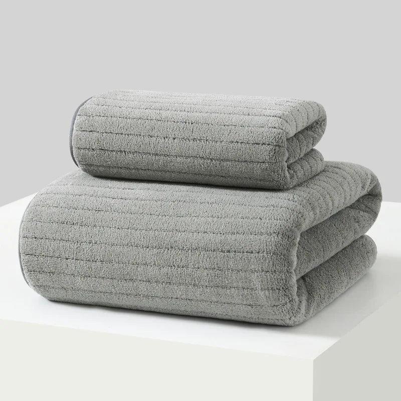 Classic Turkish Towel, Extra Large, Premium Cotton Bath,Thick and Absorbent,Quick-Dry,Ribbed, Luxury Bathroom Towels, 27x55 Inch