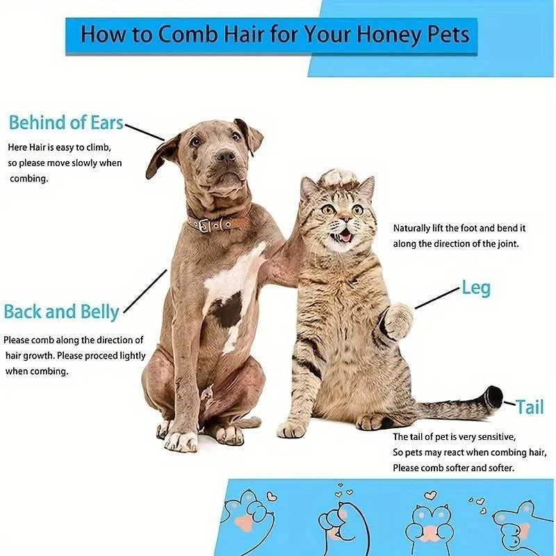 Self-Cleaning Pet Grooming Brush – Slicker Comb for Dogs & Cats