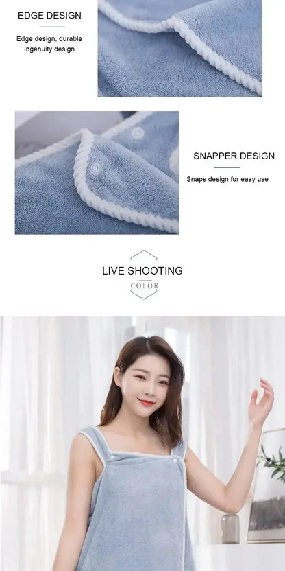 Womens Bath Towels Girls Wearable 140*85Cm Fast Drying Bathing Beach Spa Bathrobes Wash Clothing, Shower Bath And Gym Towel - BeeTrendyShop.COM