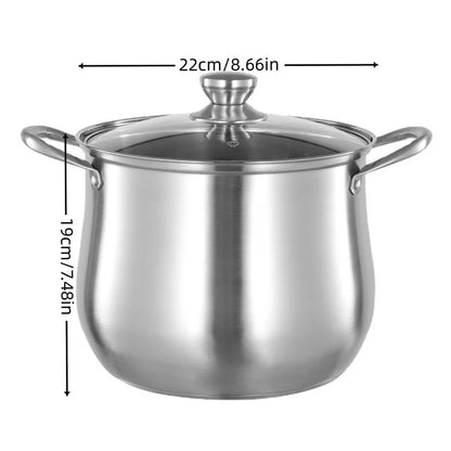 Large Stainless Steel Stock Pot – Durable Easy-Clean Kitchen Pot for Soups & Stews