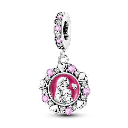 925 Sterling Silver Tree of Life & Peach Heart Charm Bead – Sweet Love DIY Jewelry