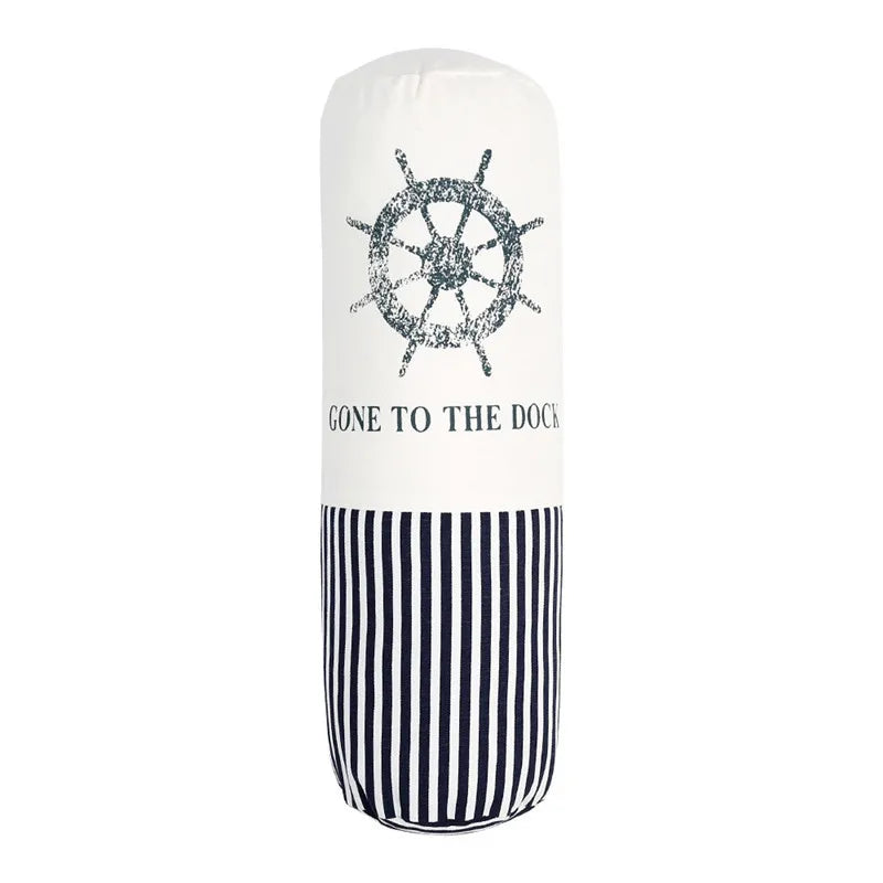 Mediterranean Sea Anchor Cylindrical Bolster Cushion 45x15cm – Cotton Linen Sofa & Bed Pillow Decoration