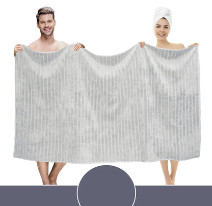 Classic Turkish Bath Towel – Extra Large 27x55", Ribbed, Thick & Quick-Dry