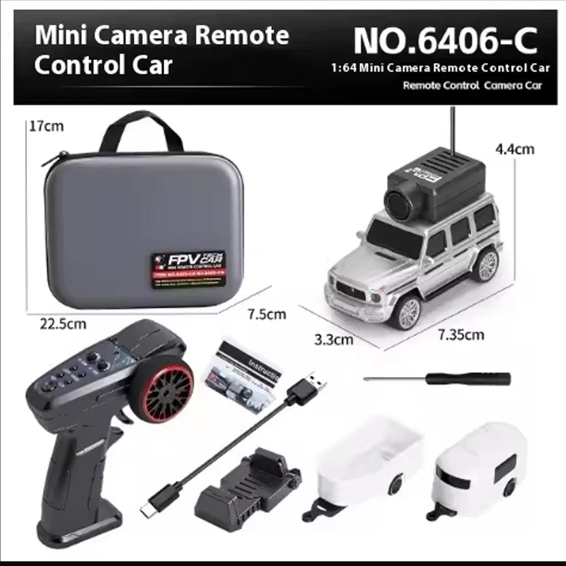 WLtoys 6401 Mini RC Car 1:64 with 720P FPV Camera | WiFi App Control | 2.4G Remote