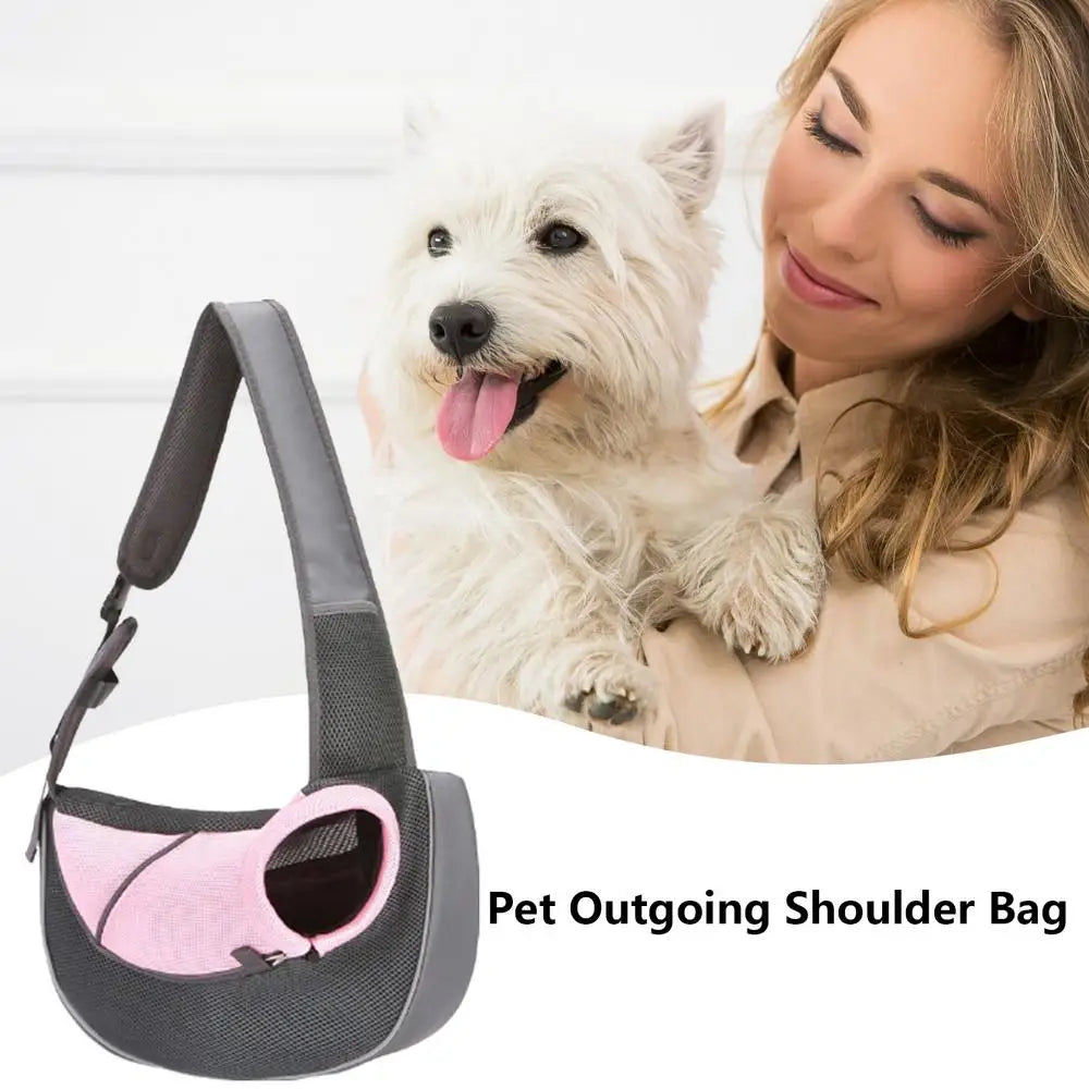 Dog Sling Carrier Pet Carrier Tote Bag Shoulder Bag Adjustable Cat Sling Carrier Washable Soft Breathable Dog Carrying Sling