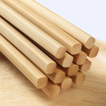 5/10-Pair Chinese Bamboo Chopsticks – Unpainted, Wax-Free, Anti-Slip Japanese Kitchen Utensils