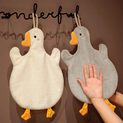 Cartoon Goose Hand Towel – Hanging Type, Super Absorbent & Quick-Dry