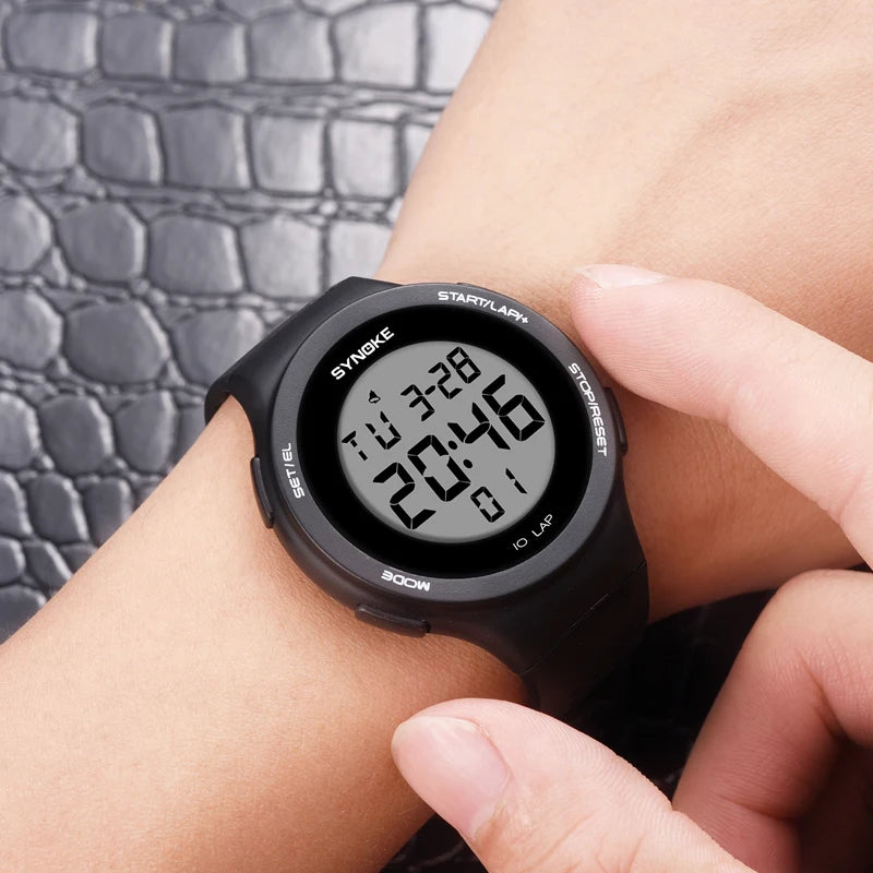 SYNOKE Women's Watches Thin Luxury Swim Waterproof Digital Sport Watch For Men LED Electronic Clock Multifunc Diving Wristwatch - BeeTrendyShop.COM
