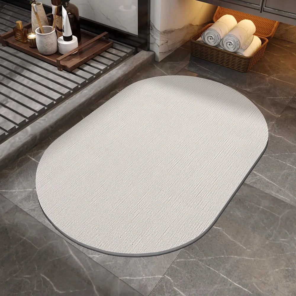 VIKAMA Diatom Mud Bathroom Mat – Anti-Skid Super Absorbent Quick-Dry Bath Door Mat | 50x80cm